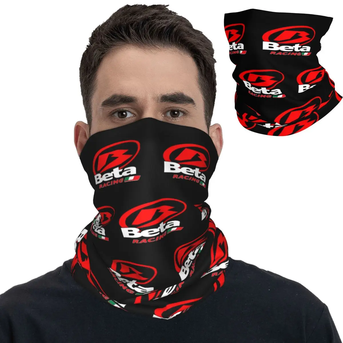 Beta Racing Motocross Motorcycle Logo Bandana Neck Cover Mask Scarf Multi-use Cycling Scarf Running Unisex Adult Breathable