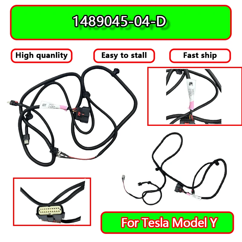 

2024 Front Bumper Reversing Radar Wiring Harness For Tesla Model Y 1489045-04-D Interface Front Bumper PDC & Fog Lamp Wire