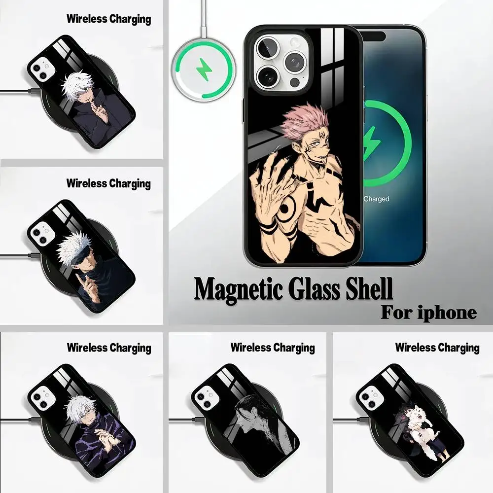 J-Jujutsu K-aisen-opular characters For IPhone17 16 15 14 13 12 11 Plus Pro Max Plus Wireless Charger Phone Case