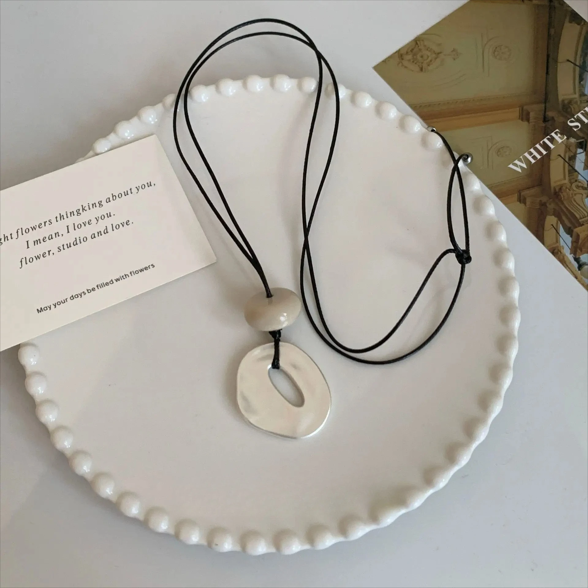 جديد غير النظامية قلادة قلادة للنساء رائعة بسيطة حبل سلسلة قلادة طويلة قابل للتعديل عادية تنوعا اكسسوارات الهدايا