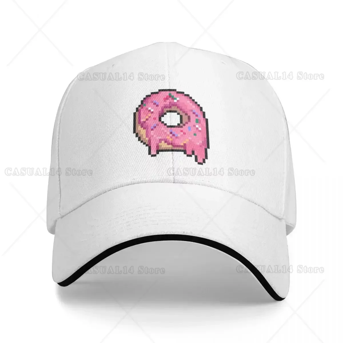 

Pixel Pink Cute Donut Cap Baseball Cap Luxury Cap Adjustable Men Hats Women's Streetwear