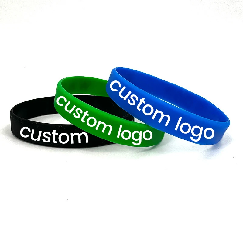 YERLLSOM 200pcs/Lot Wholesale Customized Sports Silicone Wristband Fashionable Rubber Bracelet with Logo Promotional Gifts