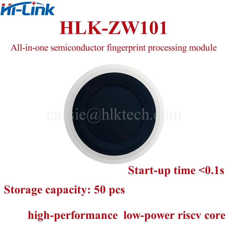 Módulo de processamento de impressão digital, alto desempenho, baixa potência, núcleo de framboesa, executando 360 graus, semicondutor All-in-1, HLK-ZW101