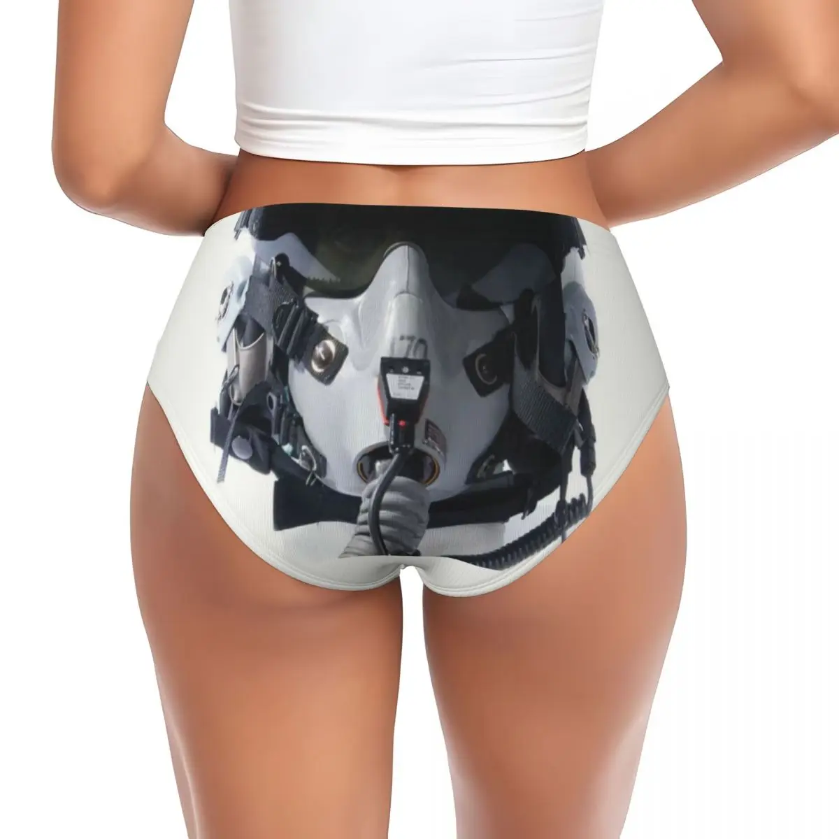 Custom Fighter Pilot Helmet Briefs Underwear Women's Comfortable Stretch Modern New Warfare Panties