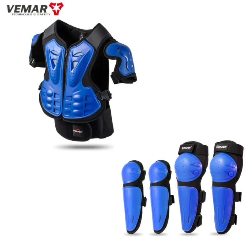 Kinderen Motorrijden Body Armor/Elleboog Kniebeschermer Kinderen Motocross Rugvest Borst Off-Road Moto Fietsen Beschermende uitrusting