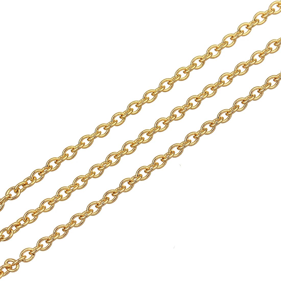 10yards/roll 1-3mm Stainless Steel Cable Chain Bulk O Link Chain  for Silver Rose Gold Chain Necklace Diy Jewelry Materials