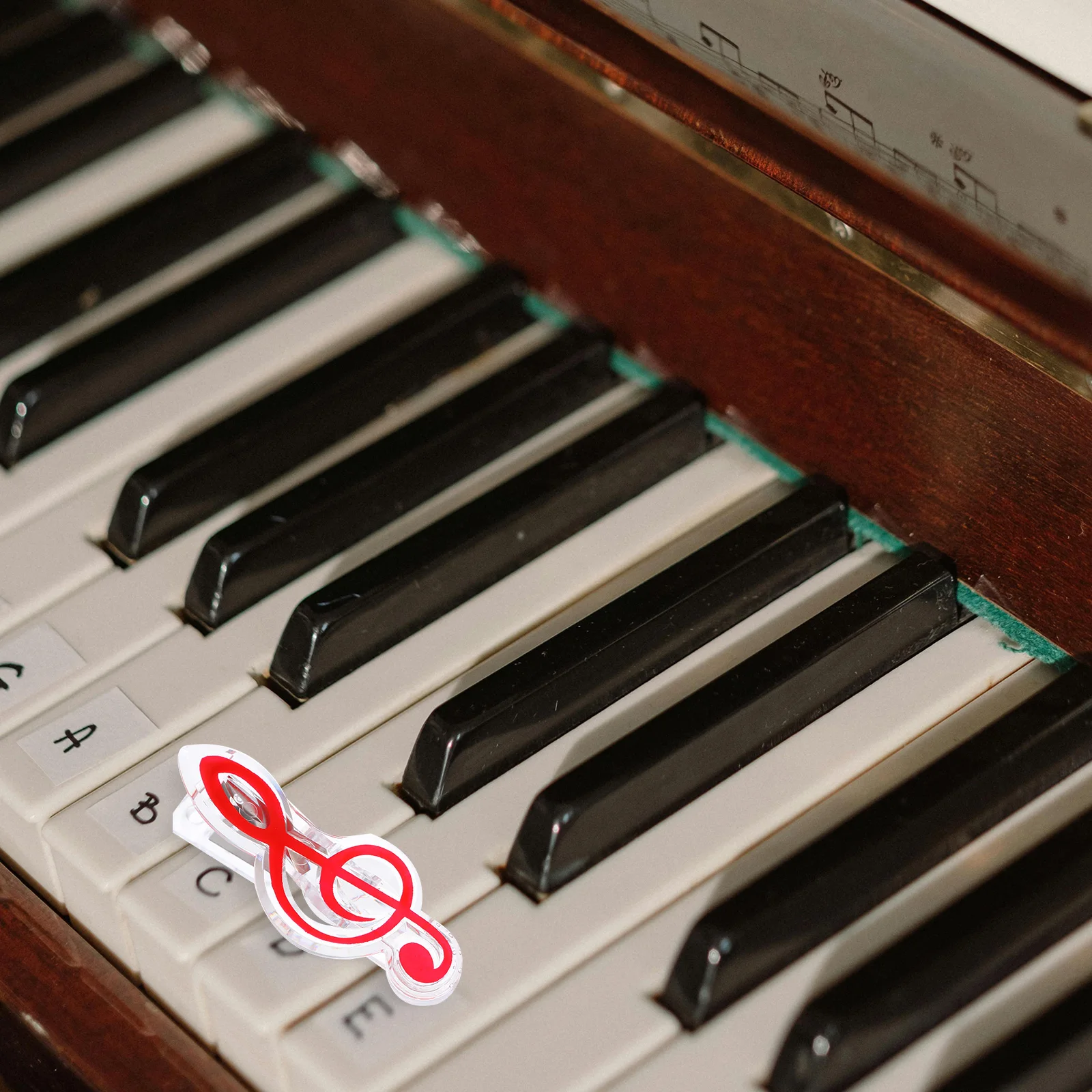 

16pcs Sheet Piano Page Clip Plastic Music Book Note Shaped Reusable Clips For Electric Upright Piano Lightweight Portable Music