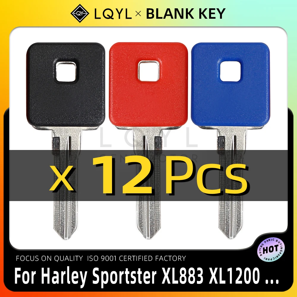 

LQYL 12 шт. новый пустой ключ для мотоцикла, замена необрезанных ключей для Harley Sportster XL883 XL1200 C N L R X48 X72 XL 883 1200