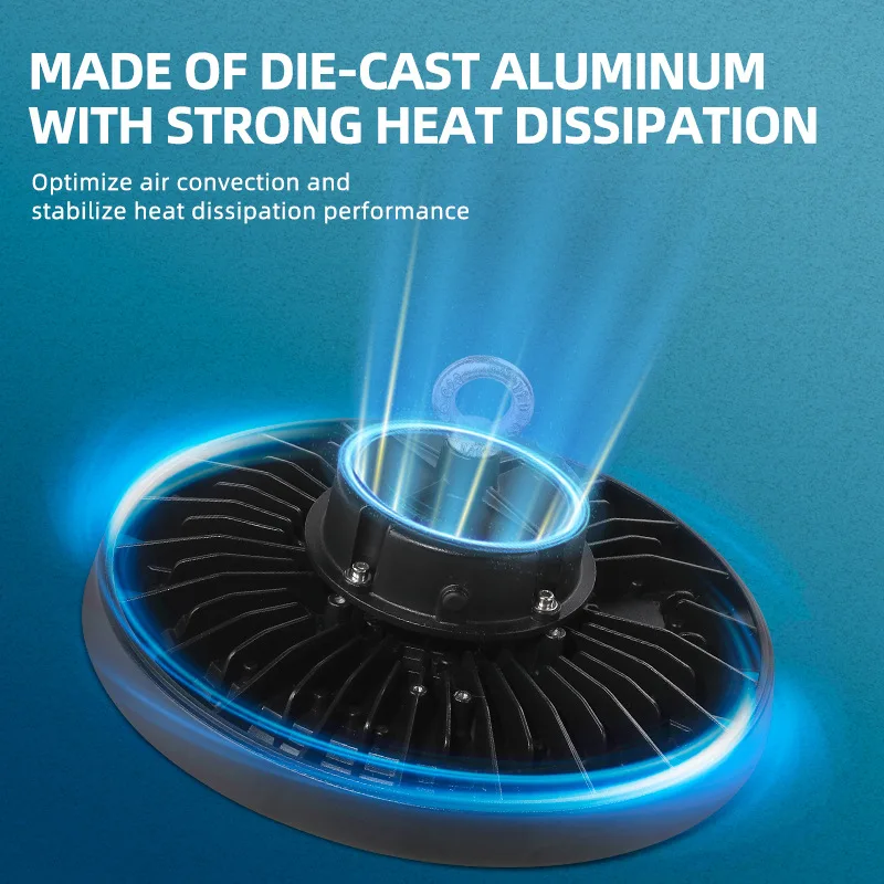 ارتفاع خليج ضوء UFO LED 220 فولت 100 واط 150 واط 200 واط ملعب الأعمال مستودع مصباح المرآب السوبر مشرق الإضاءة الصناعية التعدين مصباح #4