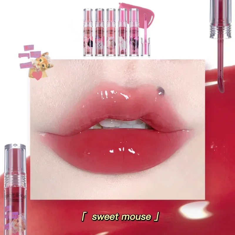 FLORTTE Lip Gloss DuDu Lip Gloss Glaze Moisturizing Lip Glaze Moisturizing Waterproof Liquid Lips Makeup Cosmetics