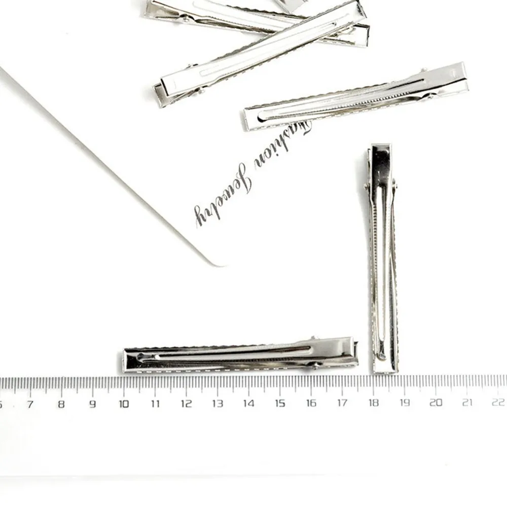 Home Use Durable Metal Duckbill Hair Clips Practical Handcrafted Alligator Hair Clips Silver Hair Sectioning Clips For Women