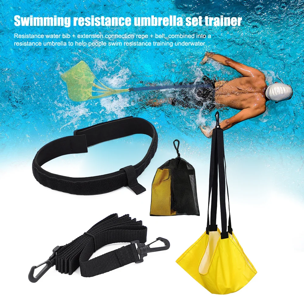 

Swimming Training Belt Rotatable Swimming Resistance Pocket Pastable Adjustable Set Phreatic Material Sports Training Equipment