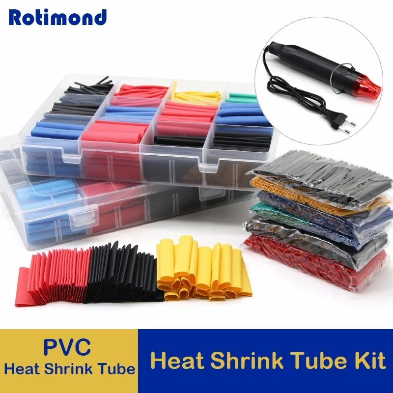 

2:1/3:1 Resist high temperature heat shrink tube Set 102-750pcs Assorted Wire Cable Insulation Sleeving heat shrink tube