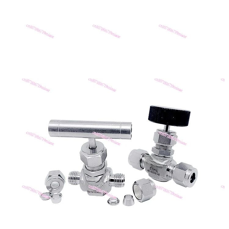 Stainless Steel 316L  Pressure  Temperature Acid and Alkali Resistant Precision Instrument Card Sheath Needle Type Valve