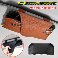 Car Glasses Storage For Universal Auto Sun Visor Sunglasses Storage Holders Card Ticket Storage Clip Holders Cases Accessories