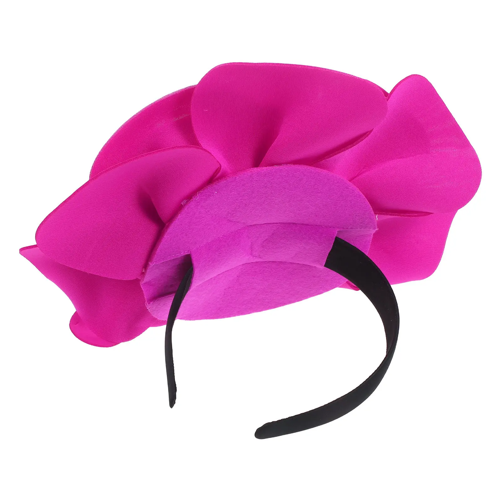Large Flower Fascinator Hat Floral Headband with Fake Pearls Bridal Wedding Party Tea Photo Shoot Elegant Statement Hair