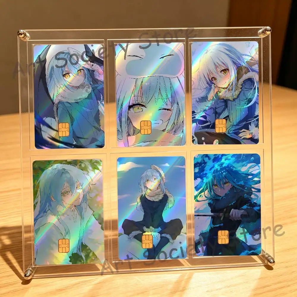 Anime R-Rimuru Tempest Laser shimmer Name Card Sticker Decorate Bank Card Couple Student Supplies Decals Patch Documents Gift