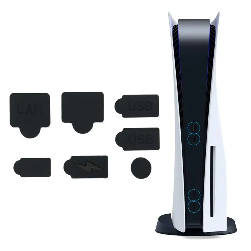 Ps5用シリコン防塵キャップセット,マウスキャップ,コンソールアクセサリー,USBインターフェース
