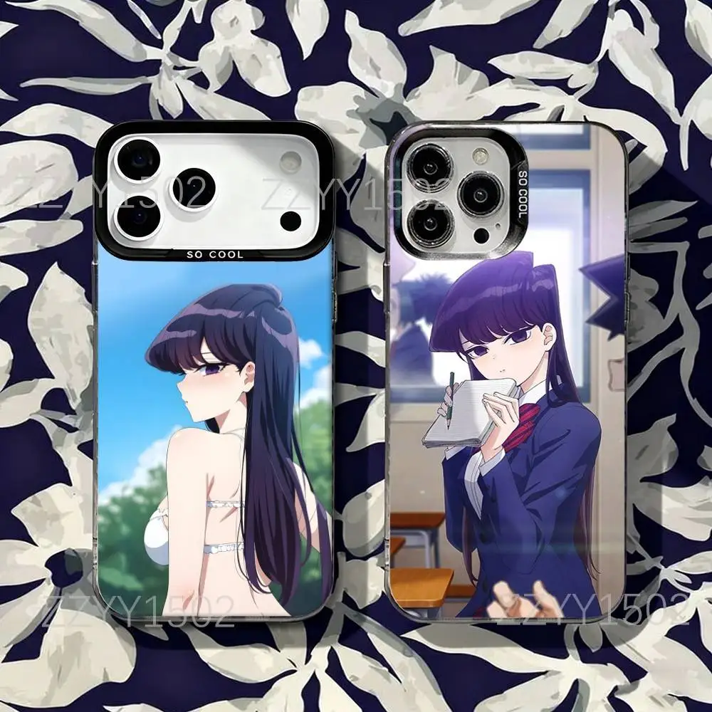 

Anime K-Komi Shouko Phone Case For iPhone 17,16,15,14,13,12,X,8,Pro,Max,Plus,SE4,Air,Mini HD Black IMD Matte