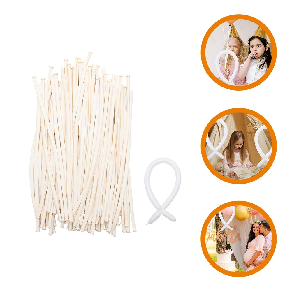 

50pcs Latex Balloons 18g Transparent Strip Modelling for Birthday Wedding Scene Layout Balloon Supplies