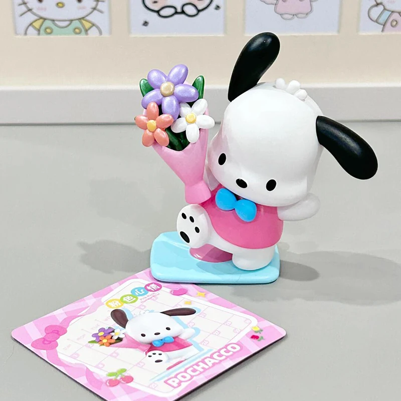 Miniso Sanrio 50. Jubiläum limitierte Serie Blind Box Spielzeug PVC Kawaii Hallo Kitty Pachacco Mystery Box Mädchen Überraschung geschenke