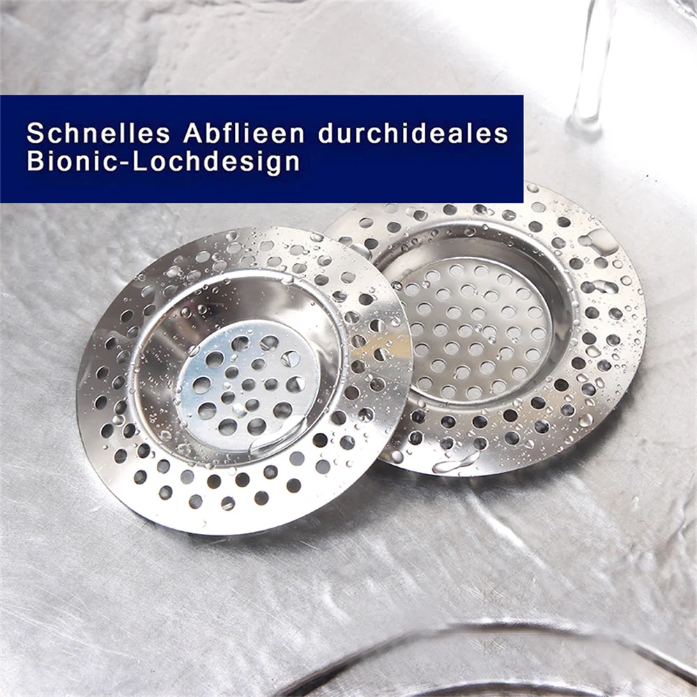 Anti Clogging Sink Vegetable Wash Basin Filter Kitchen Sink Shower Drain Hole Filter Accessory Stainless Steel Bathtub Filter