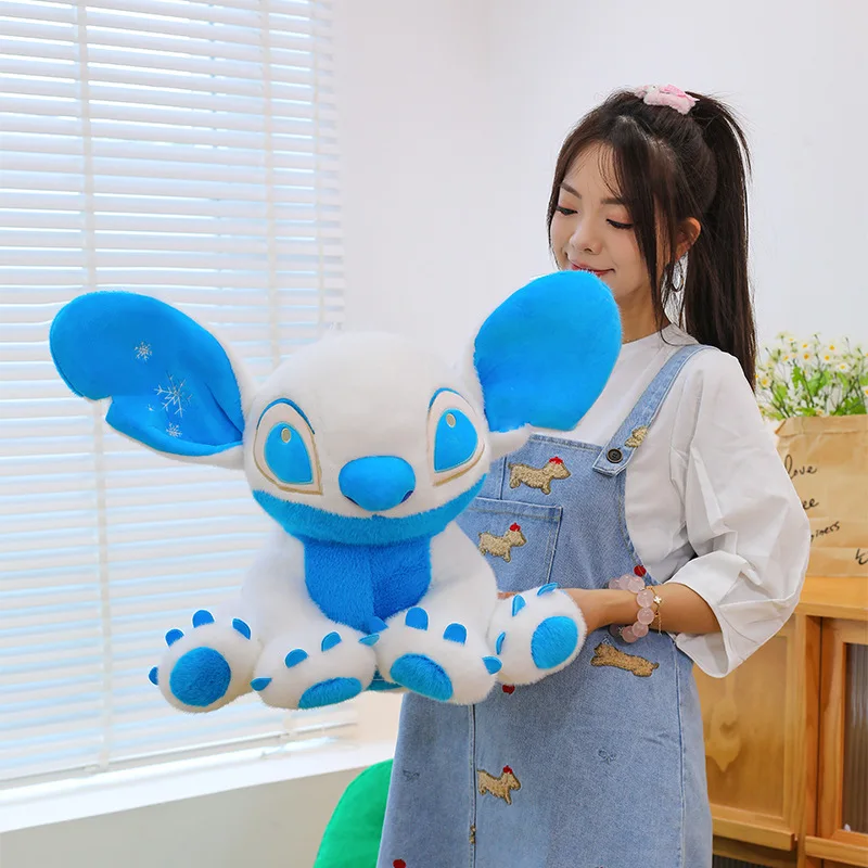 Disney Lilo & Stitch Kawaii Snowflake Stitch Stuffed Plush Toys Cute Stitch Anime Plush Toys Christmas Gifts For Kids Girls