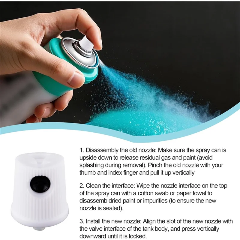 Universal For Wall-Art Spray-Paint Caps 60Pcs, Shake-Nozzle Bottle Spouts For Can-Fast Coloring Painting Projects Creation