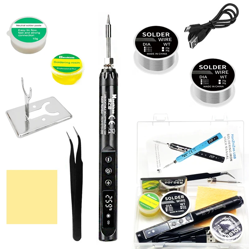 Black portable welding tool, multifunctional electronic repair tools, DIY welding tool sets, precision welding tools