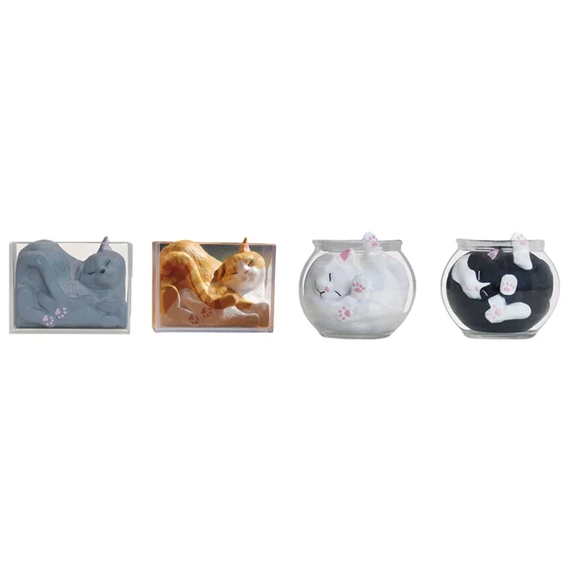 

Cat Curl Up Modeling Gashapon Keepsake Desktop Ornament Action Figure Model Toys