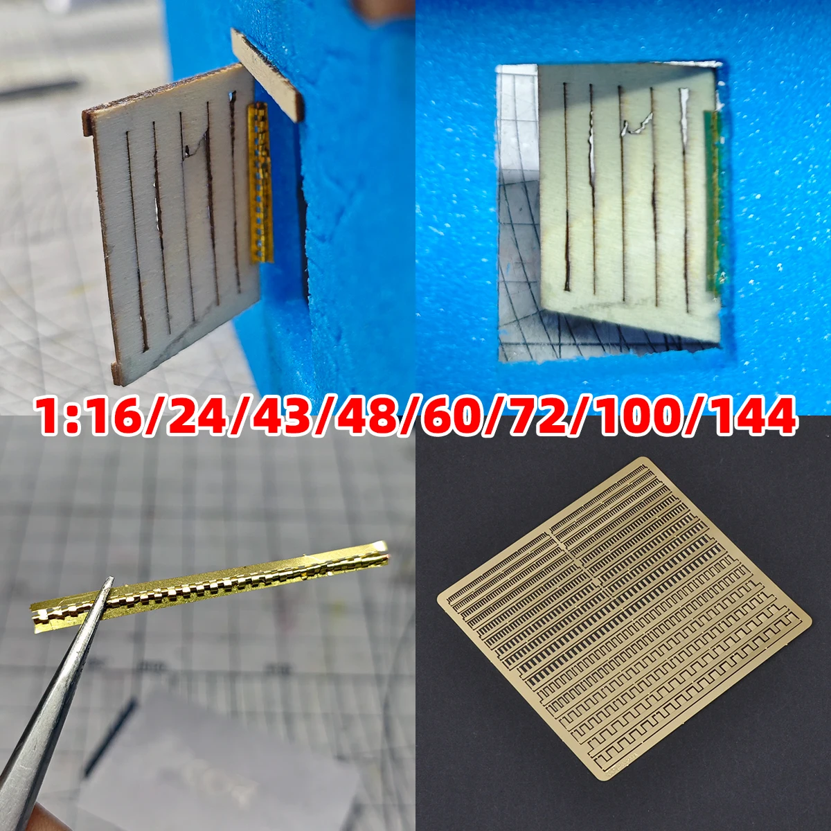 

1/16 1/35 1/48 1/72 photo eatch PE Scale model kit building material metal doors windows hinge sand table diorama models suits