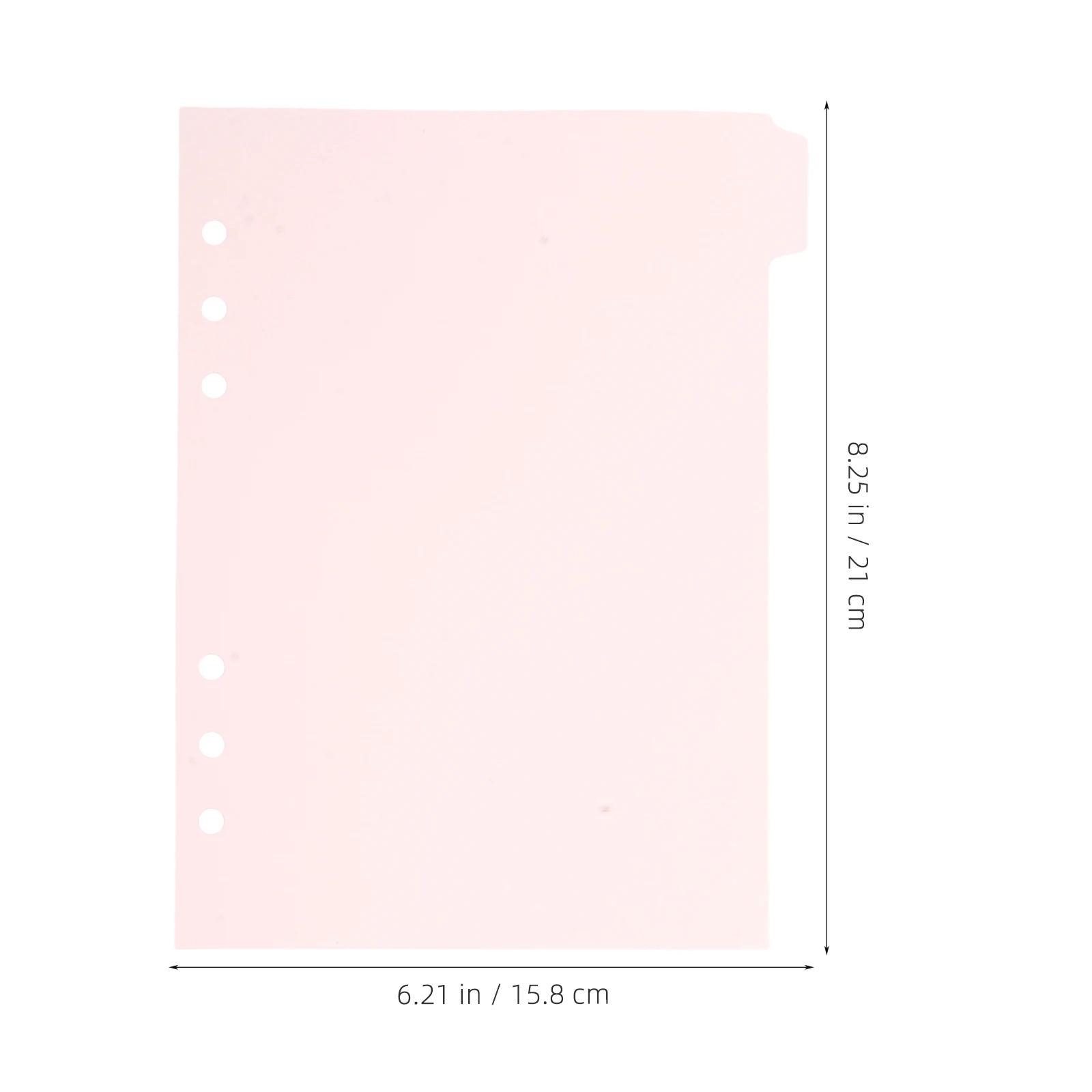 6 個ピンク A5 サイズ分離タブノートブックページバインダーディバイダーバインダーディバイダーマーカー PP