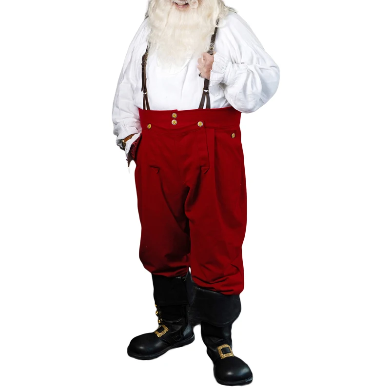 

2022 Christmas Santa Claus Cosplay Costume Red Suspender Jumpsuit Prom Party Costume Festival Xmas Rompers Cosplay Clothing