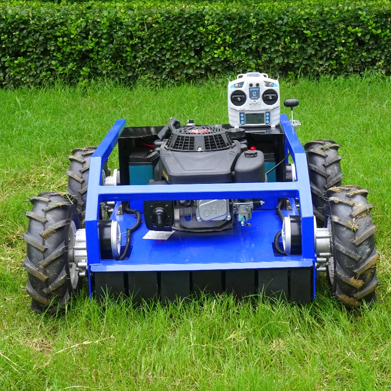 تخصيص عالية الجودة الحصان الطاقة RV225 9HP عجلة قاطع غاز روبوت التلقائي الصغيرة ذاتية الدفع لجميع التضاريس