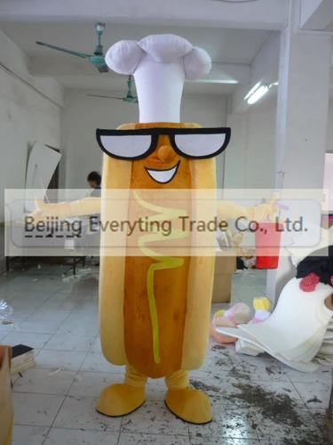 

New Adult Hot Sale Foam Plush Hotdog Fancy Cartoon Mascot Costume Plush Christmas Fancy Dress Halloween Mascot Costume