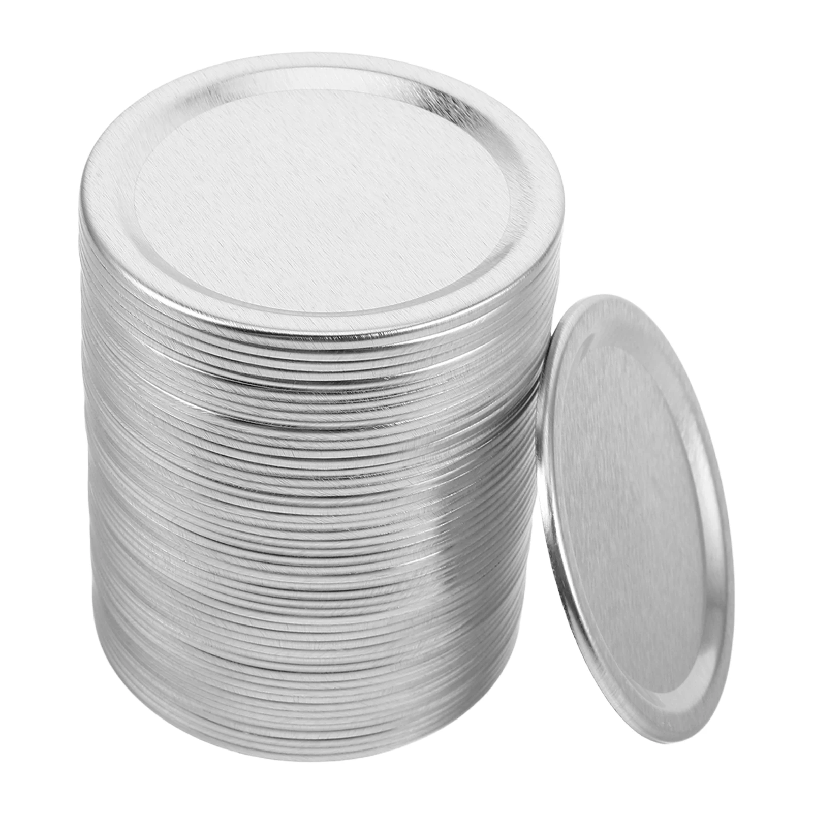 

50pcs Mason Jar Lids Tinplate Canning Caps Split Design Compatible Regular Wide Mouth Glass Jars Storage Containers