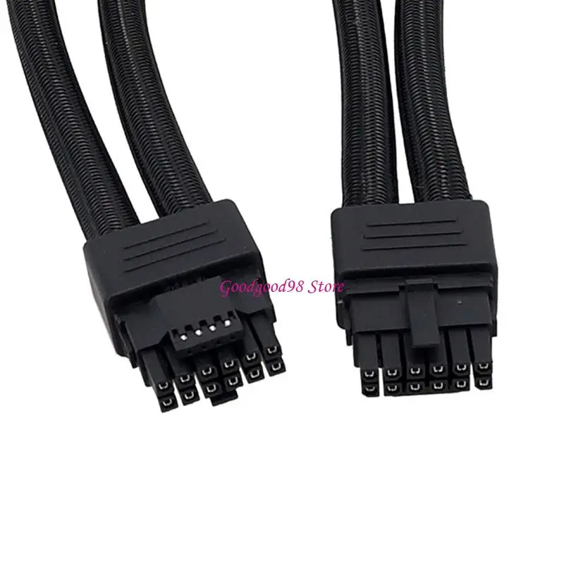 สายเคเบิล 12VHPWR GPU 2x8pin ถึง 16Pin GPU Extension Cord สำหรับกราฟิกที่ทันสมัยสายเคเบิลส่วนต่อขยายสำหรับ 3090TI 4070TI 4080