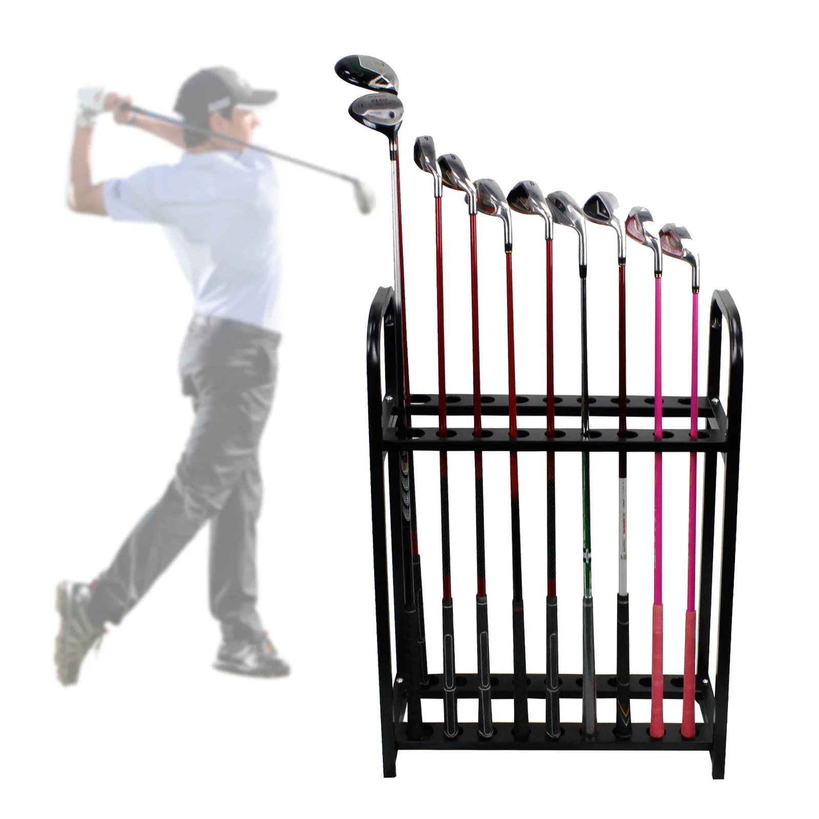 Golf Club Organizers Golf Club Display Golf Putter Rack 18-Hole