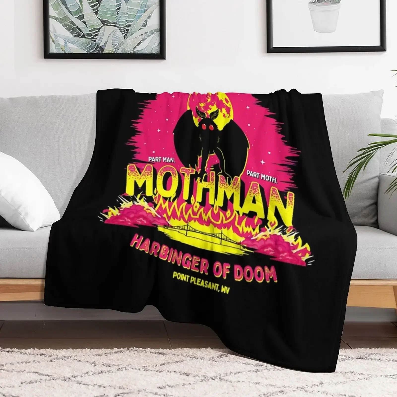 Mothman, Harbinger of Death! Throw Blanket Large Giant Sofa warm for winter Blankets