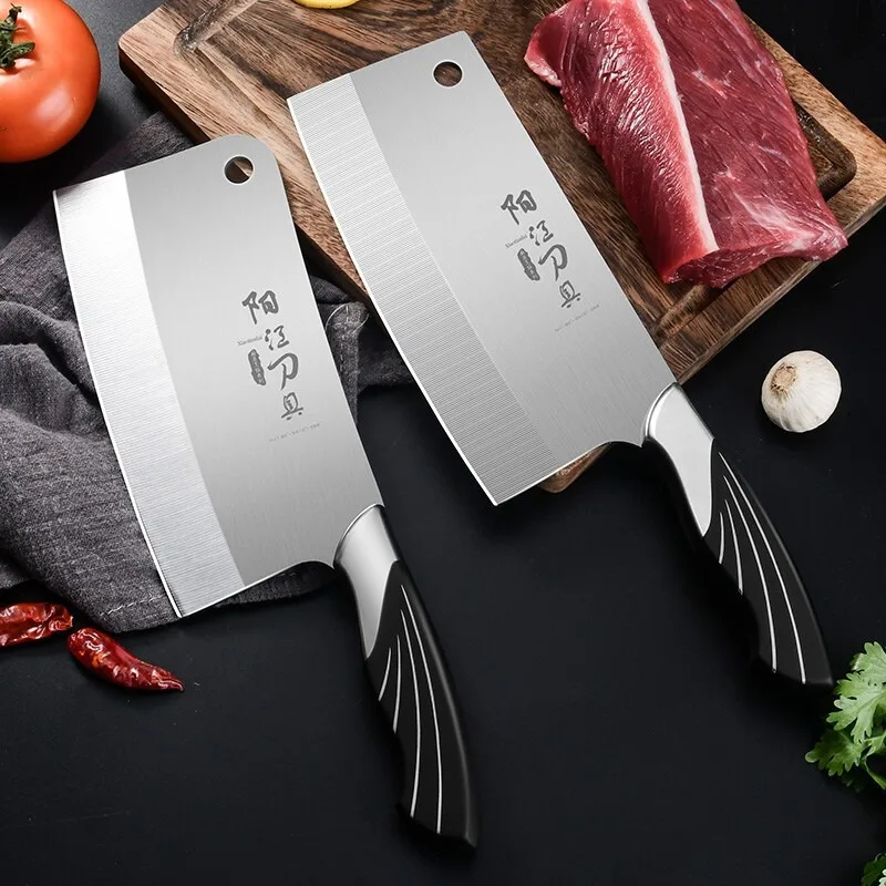 Exquisite household knife set, peacock tail handle, stainless steel multi-function meat cleaver bone cutter, kitchen accessories