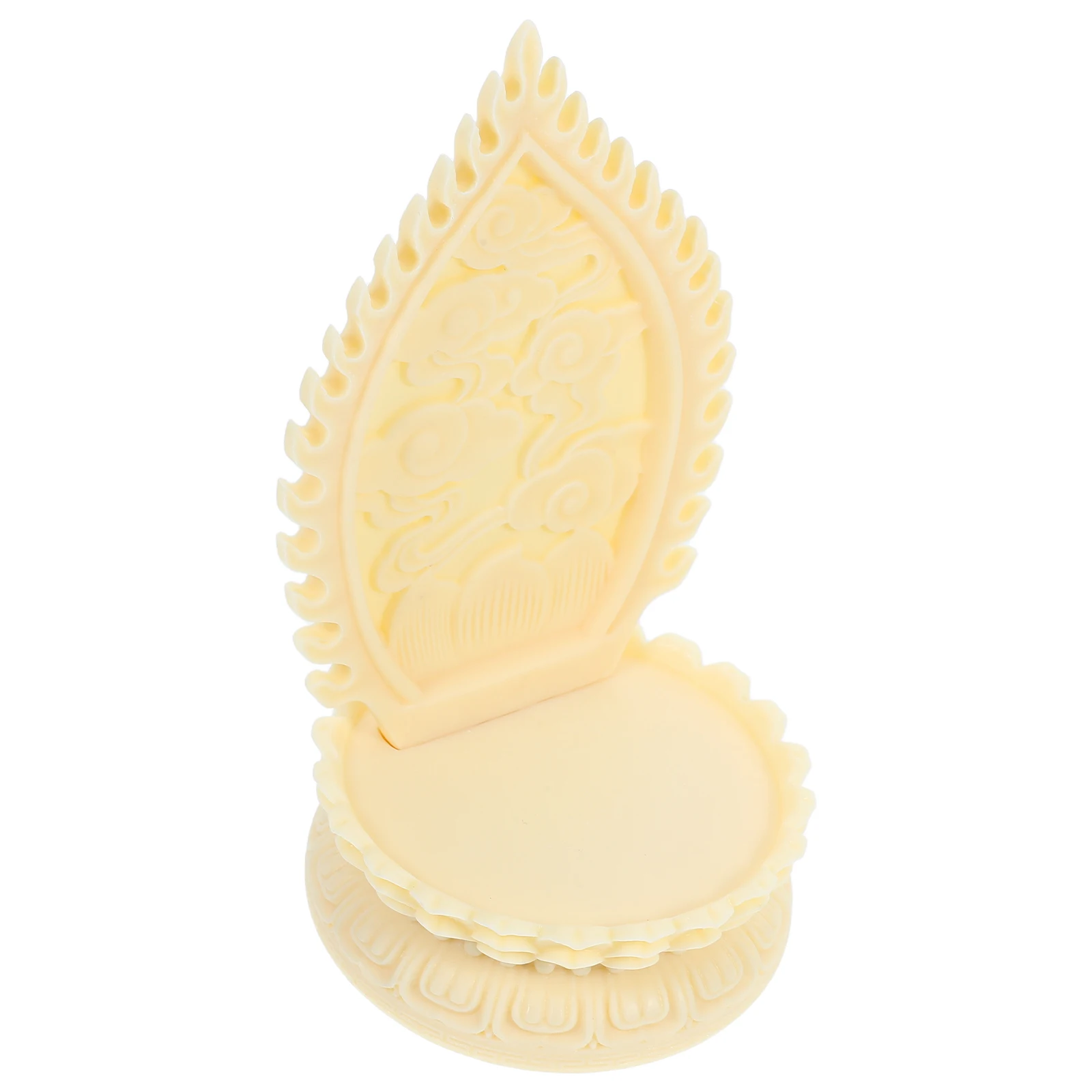 

Buddha Statue Base Avalokitesvara nament St Round Carving Temple Offering Base Holder Figurine St Home Decoration
