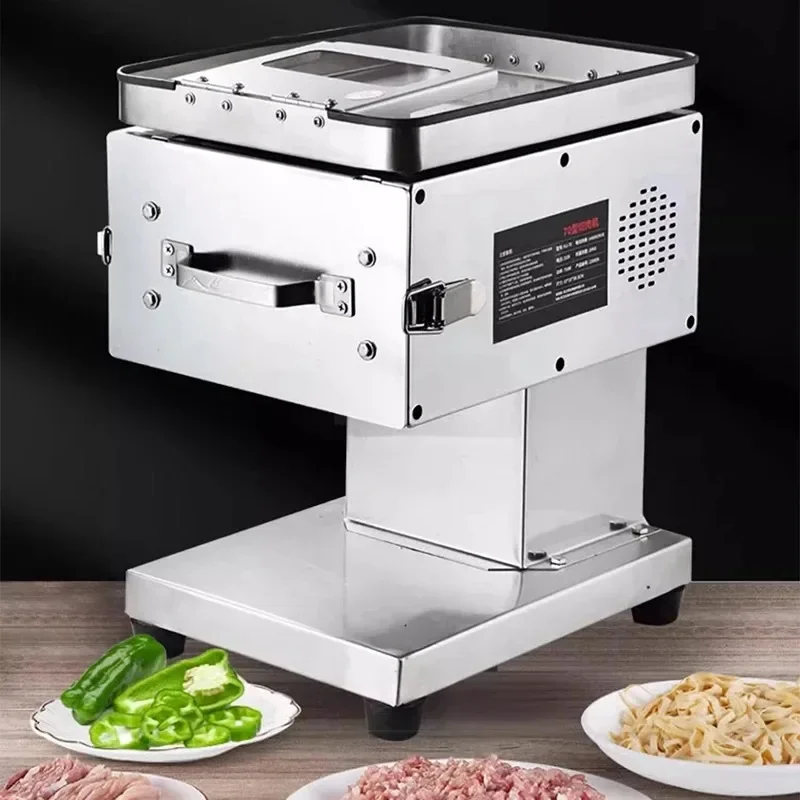 Electric Meat Cutter Machine Raw Meat Slicer Blade Stainless Steel 750W 220V Fast Slicing Speeds Versatile Applications Easy