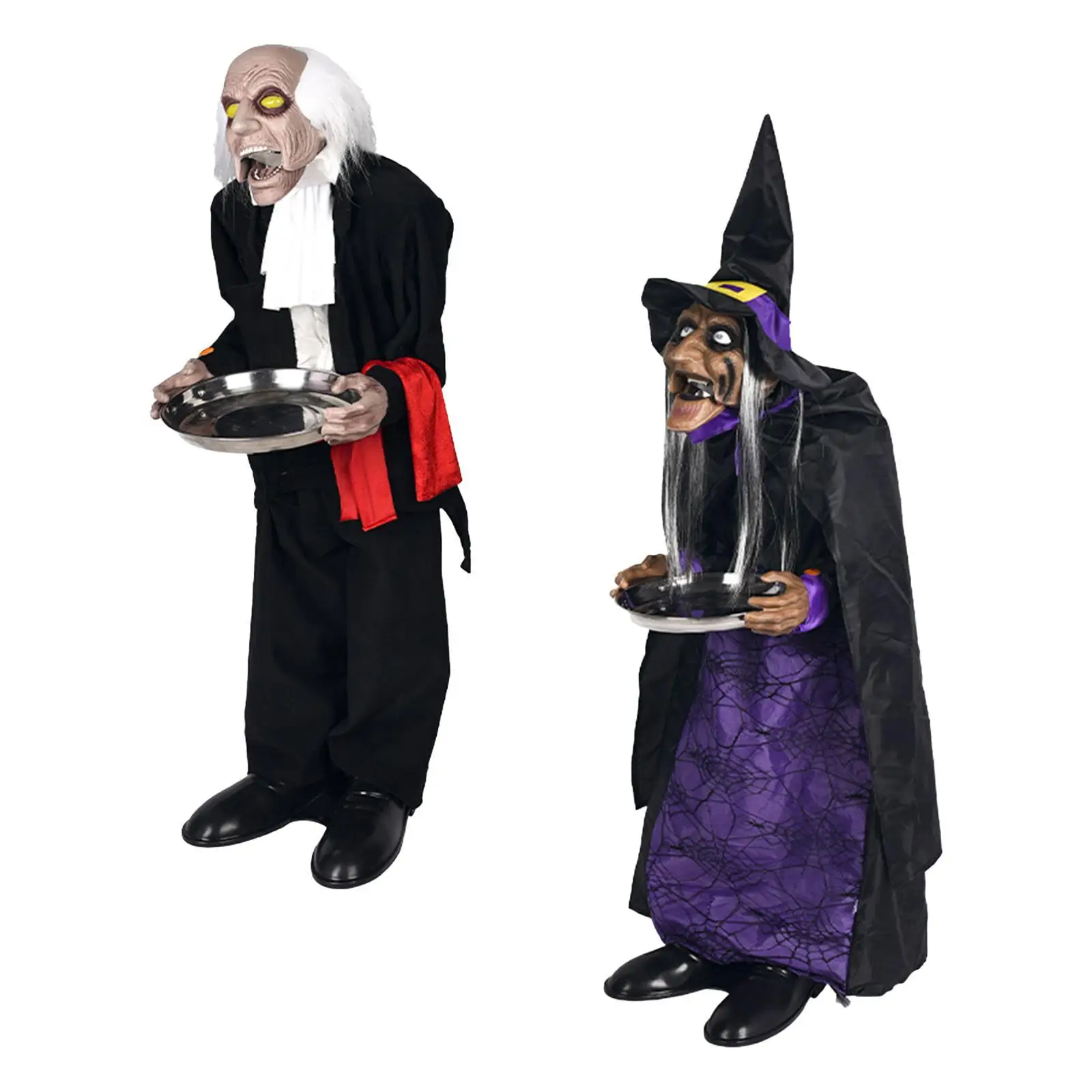 

Halloween Decoration Atmosphere of Horror Horror Butler Statue for Yard Party Supplies Indoor/Outdoor Haunted House Prop Garden