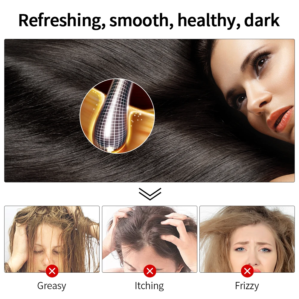 Damaged Repair Shampoo Cleaning Scalp Shampoo Repair Dry Frizzy Damage Refreshing Hair Nourishing Hair Darkening Shampoo