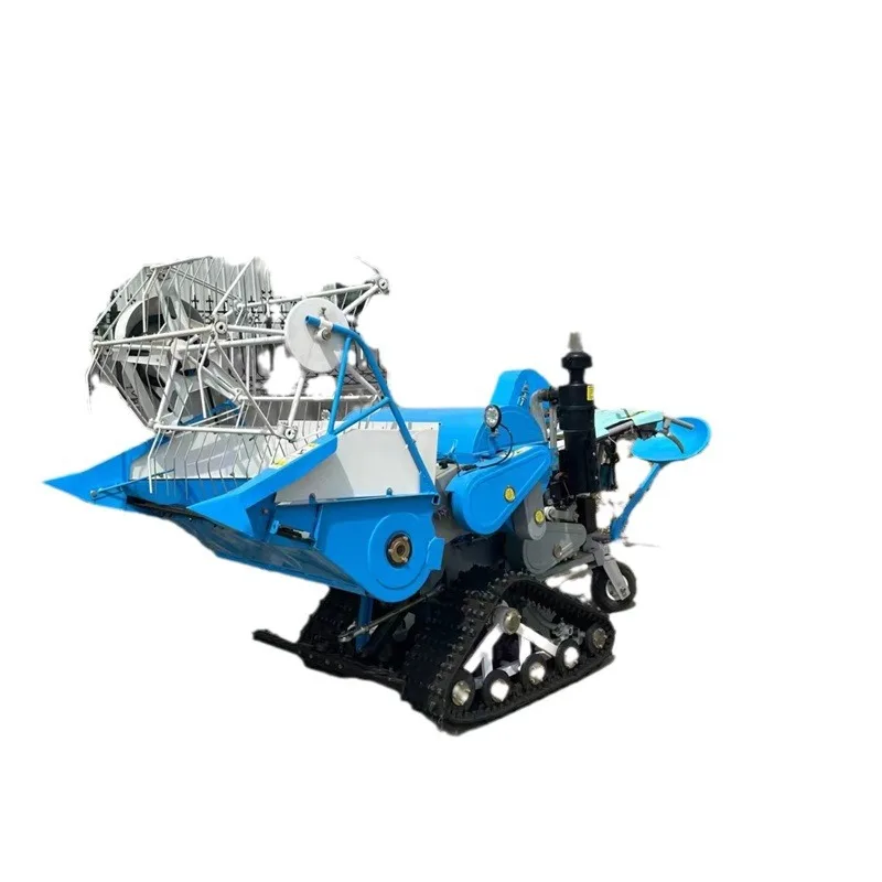 Cosechadora de arroz pequeña de alto rendimiento, nuevo tipo de trepador de soja y trigo, cosechadora de agua y grano para el hogar, motor central