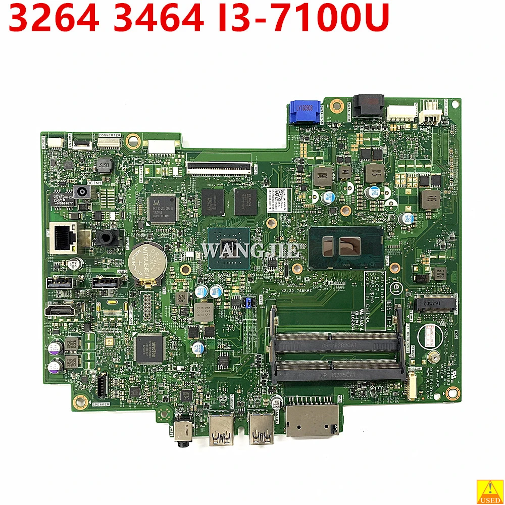 

Refurbished For DELL Inspiron 3264 3464 AIO All-In-One Laptop Motherboard PWXVV K8VD7 0PWXVV 0K8VD7 15107-1 I3-7100U With GPU