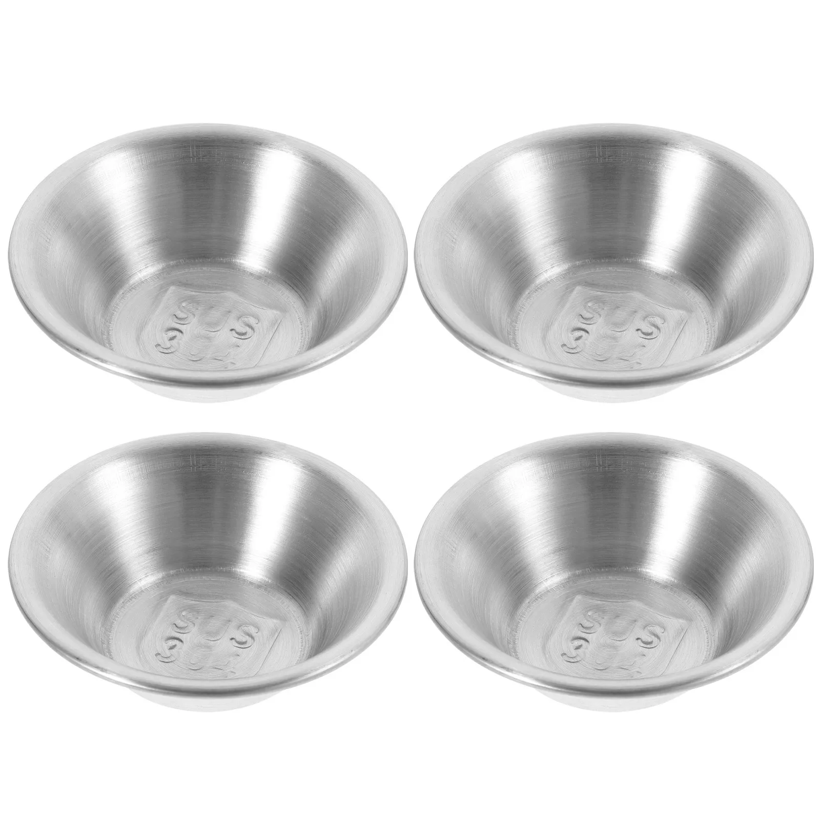 

4Pcs Egg Tarts Mold Non-Stick Mini Stainless Steel Baking Mold for Steaming Baking Egg Tart Easy to Clean