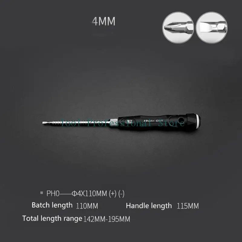 

57QF Double-Use Screwdriver Removable Hand Tool Chrome Vanadium Steel Repair Tool Handle Flathead Screw Driver
