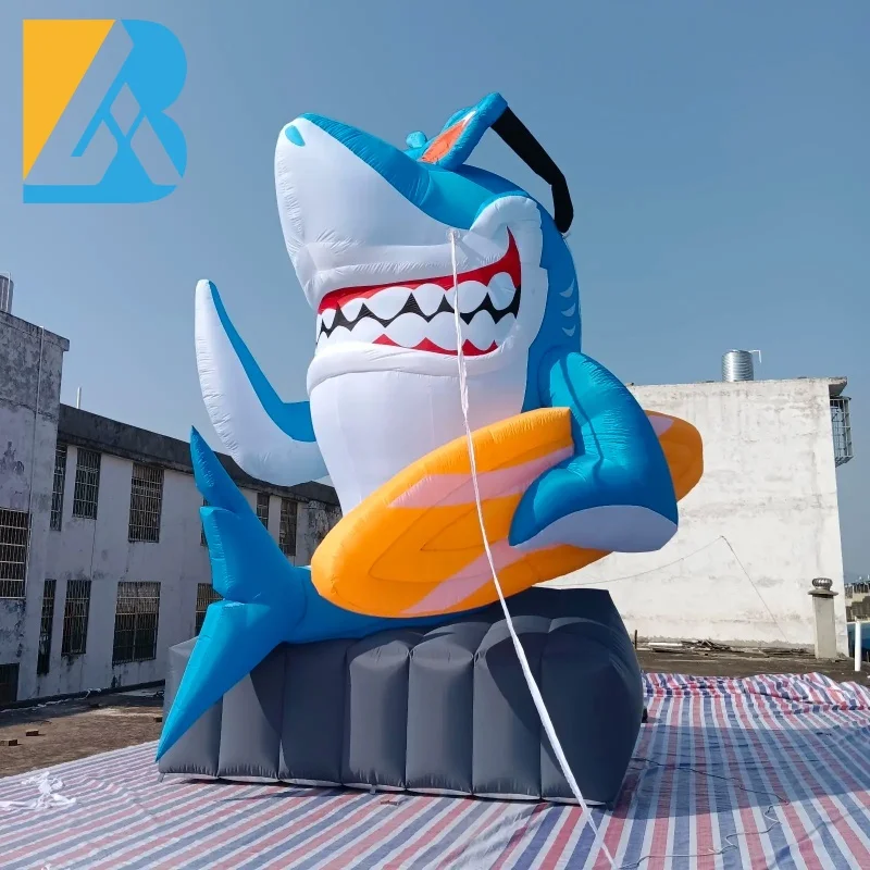 

Personalized Fantasy Theme Party Large Inflatable Shark Mascot for Back Stage Decoration Toys