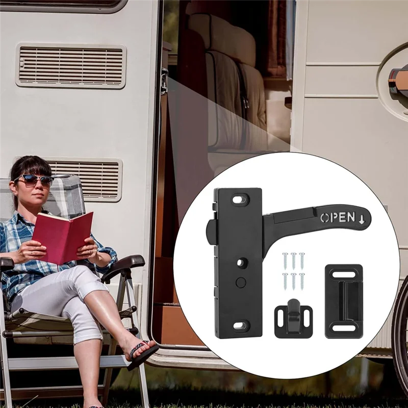 【B07R】RV للمنزل المتنقل، طقم استبدال بمقبض باب شاشة التخييم أقرب - تصميم اليد اليمنى #5
